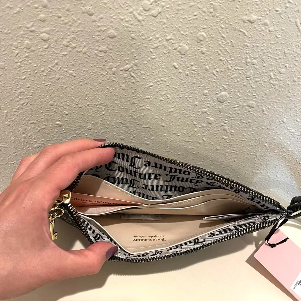 Juicy Couture Rainbow Multicolored Logo Wristlet OS NWT